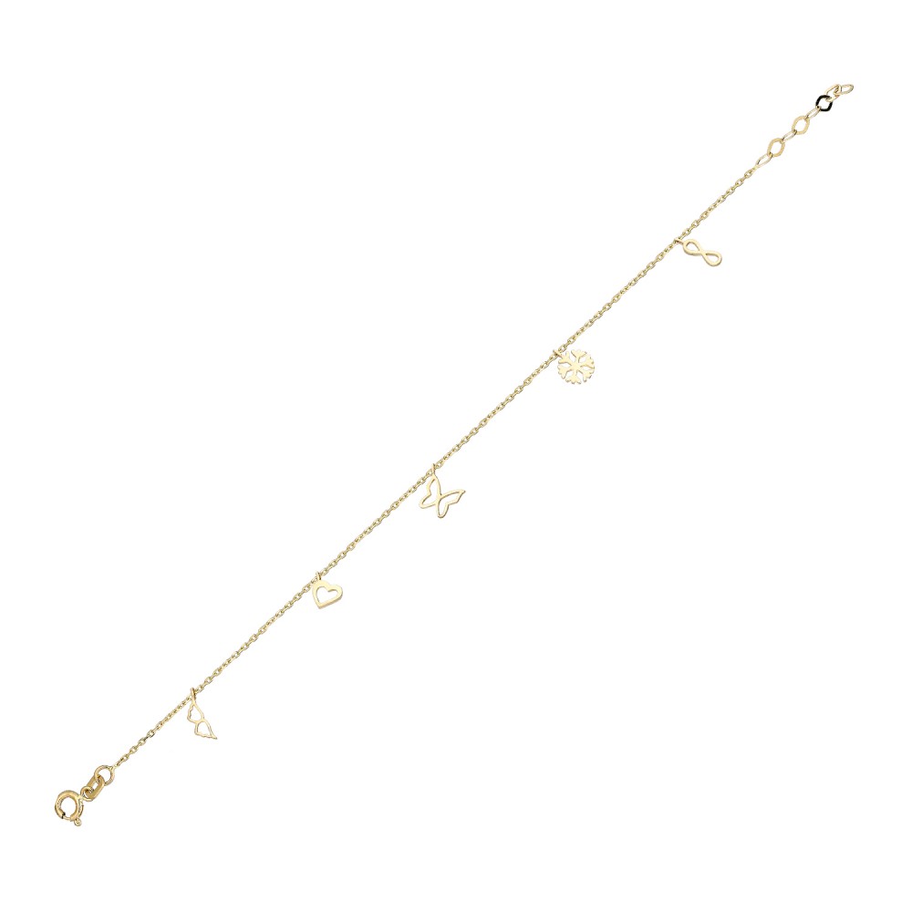 Glorria 14k Solid Gold Luck Bracelet