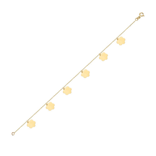 Glorria 14k Solid Gold Clover Bracelet Glorria 14k Solid Gold Clover Bracelet