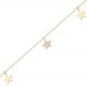 Glorria 14k Solid Gold Star Bracelet