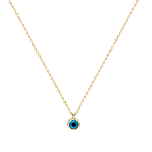 Glorria 14k Solid Gold Eye Necklace Glorria 14k Solid Gold Eye Necklace