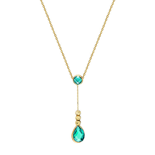Glorria 14k Solid Gold Dorika Drop Necklace Glorria 14k Solid Gold Dorika Drop Necklace