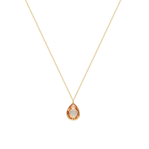 Glorria 14k Solid Gold Drop Necklace Glorria 14k Solid Gold Drop Necklace