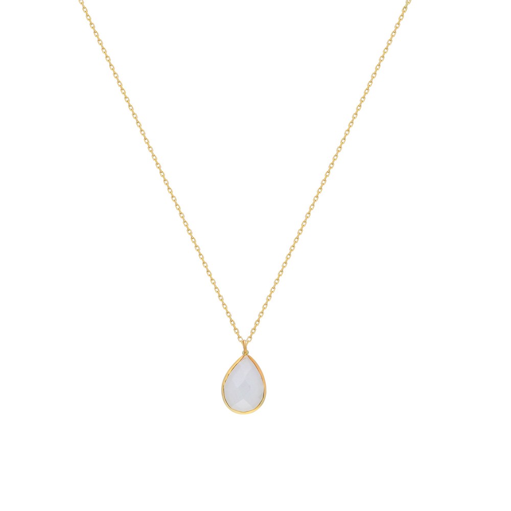 Glorria 14k Solid Gold Drop Necklace