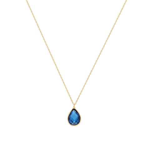 Glorria 14k Solid Gold Drop Necklace Glorria 14k Solid Gold Drop Necklace