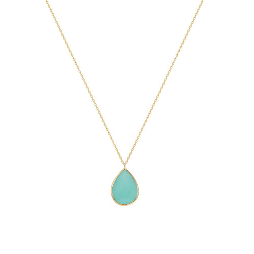 Glorria 14k Solid Gold Drop Necklace Glorria 14k Solid Gold Drop Necklace