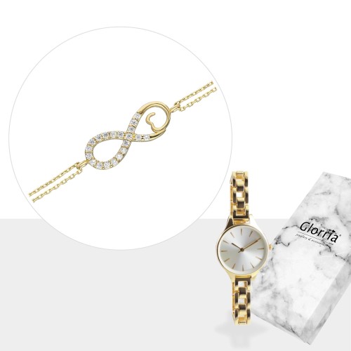 Glorria 14k Solid Gold Infinity Bracelet - GIFT SET Glorria 14k Solid Gold Infinity Bracelet - GIFT SET
