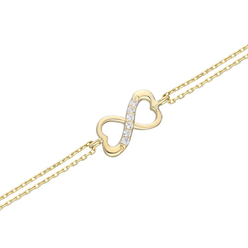 Glorria 14k Solid Gold Infinity Bracelet - GIFT SET Glorria 14k Solid Gold Infinity Bracelet - GIFT SET