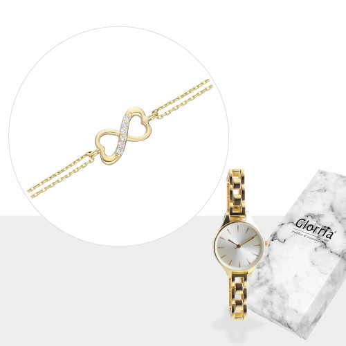 Glorria 14k Solid Gold Infinity Bracelet - GIFT SET Glorria 14k Solid Gold Infinity Bracelet - GIFT SET