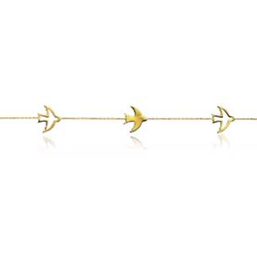 Glorria 14k Solid Gold Ankle Bird Bracelet Glorria 14k Solid Gold Ankle Bird Bracelet