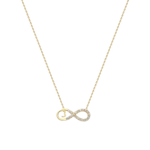 Glorria 14k Solid Gold Infinity Necklace - GIFT SET Glorria 14k Solid Gold Infinity Necklace - GIFT SET