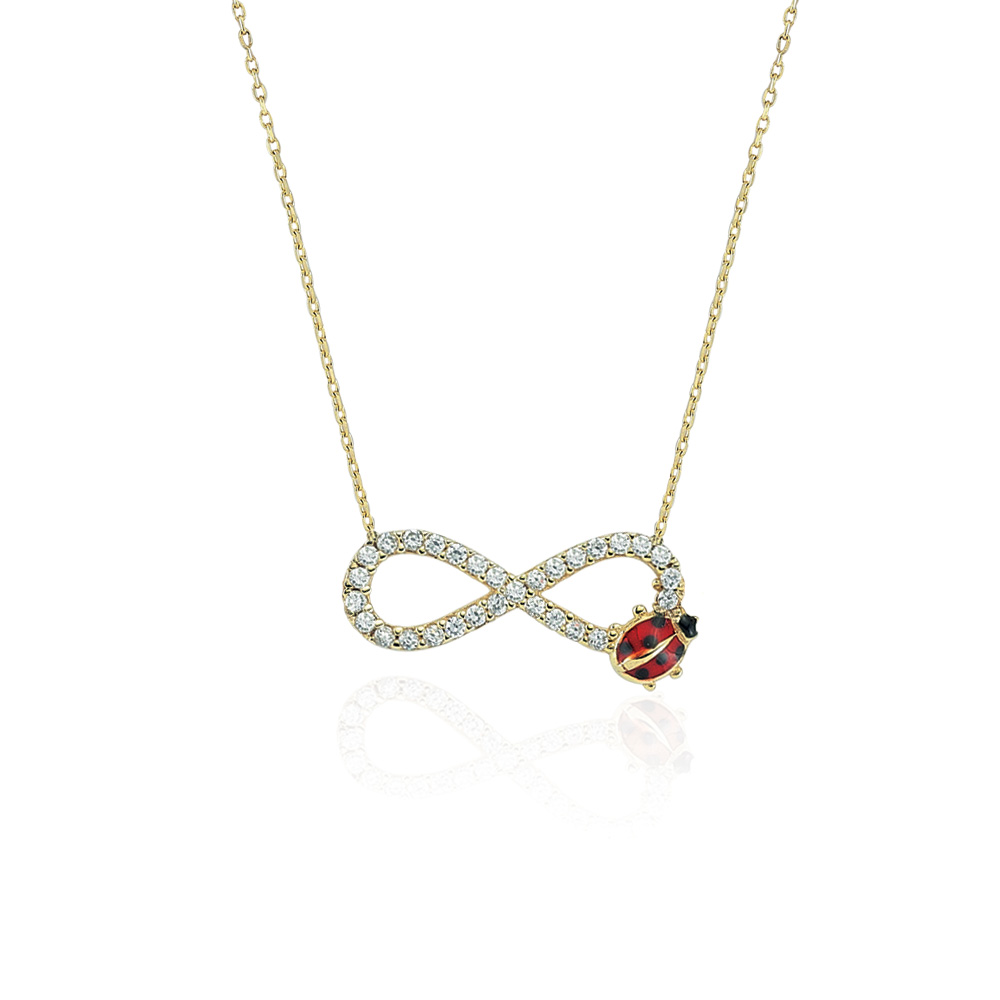 Glorria 14k Solid Gold Ladybug Necklace Glorria 14k Solid Gold Ladybug Necklace