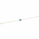 Glorria 14k Solid Gold Turquoise Pave Snowflake Bracelet