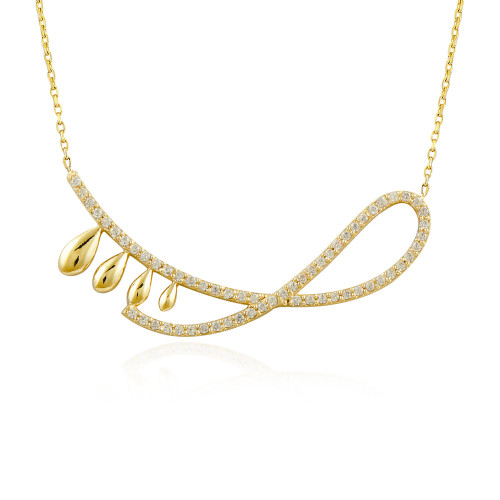 Glorria 14k Solid Gold Infinity Necklace Glorria 14k Solid Gold Infinity Necklace