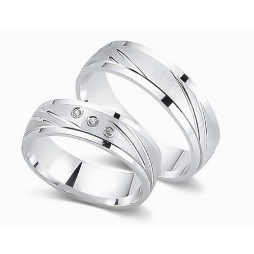 Glorria 925k Sterling Silver 6 mm Double Wedding Ring Glorria 925k Sterling Silver 6 mm Double Wedding Ring