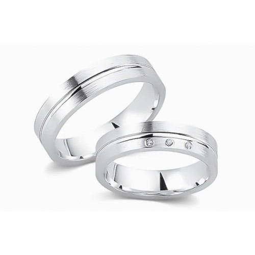 Glorria 925k Sterling Silver 5 mm Double Wedding Ring Glorria 925k Sterling Silver 5 mm Double Wedding Ring