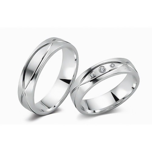 Glorria 925k Sterling Silver 5,5mm Double Wedding Ring Glorria 925k Sterling Silver 5,5mm Double Wedding Ring
