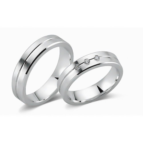 Glorria 925k Sterling Silver 5 mm Double Wedding Ring Glorria 925k Sterling Silver 5 mm Double Wedding Ring