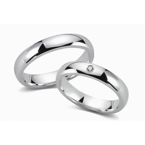 Glorria 925k Sterling Silver 4 mm Double Wedding Ring Glorria 925k Sterling Silver 4 mm Double Wedding Ring