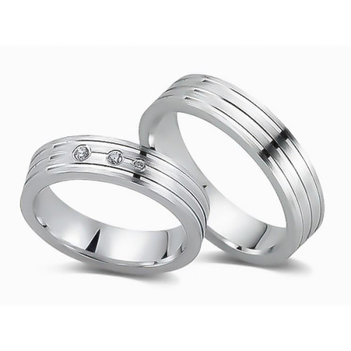 Glorria 925k Sterling Silver 5 mm Double Wedding Ring Glorria 925k Sterling Silver 5 mm Double Wedding Ring