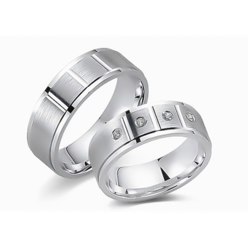Glorria 925k Sterling Silver 7 mm Double Wedding Ring Glorria 925k Sterling Silver 7 mm Double Wedding Ring