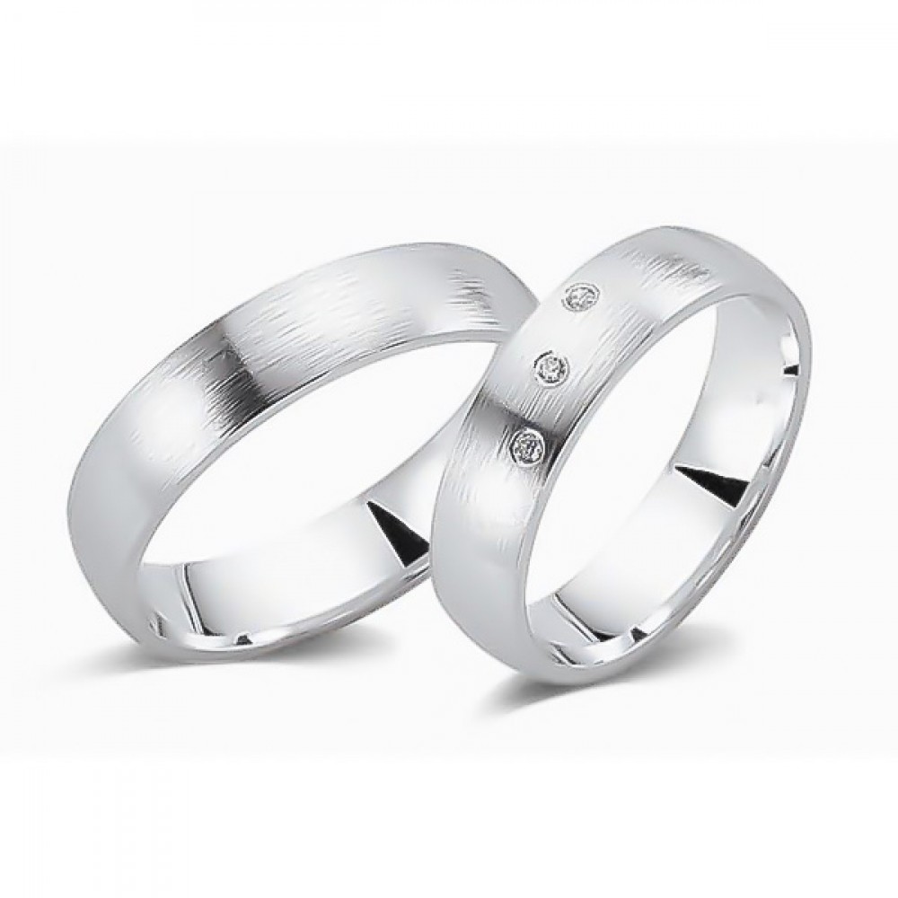 Glorria 925k Sterling Silver 5 mm Double Wedding Ring