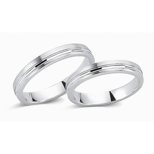 Glorria 925k Sterling Silver 3,5 mm Double Wedding Ring Glorria 925k Sterling Silver 3,5 mm Double Wedding Ring
