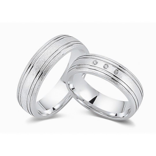 Glorria 925k Sterling Silver 6 mm Double Wedding Ring Glorria 925k Sterling Silver 6 mm Double Wedding Ring