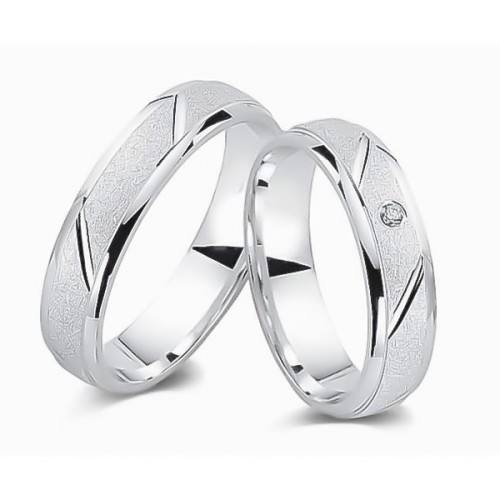 Glorria 925k Sterling Silver 5 mm Double Wedding Ring Glorria 925k Sterling Silver 5 mm Double Wedding Ring