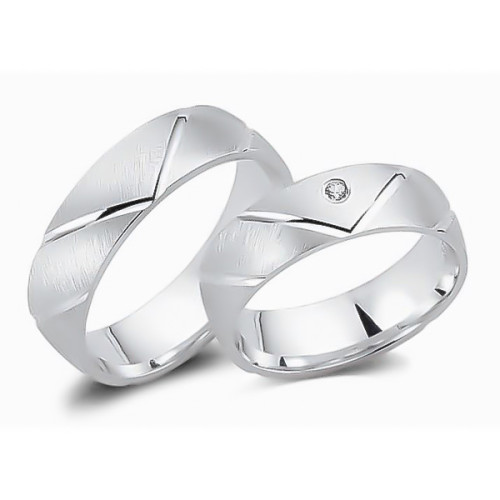 Glorria 925k Sterling Silver 6 mm Double Wedding Ring Glorria 925k Sterling Silver 6 mm Double Wedding Ring