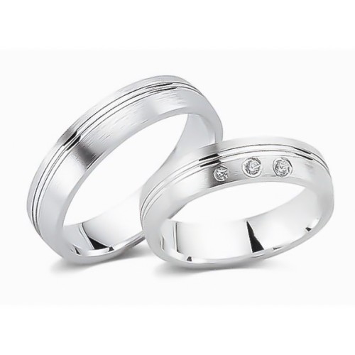 Glorria 925k Sterling Silver 5 mm Double Wedding Ring Glorria 925k Sterling Silver 5 mm Double Wedding Ring