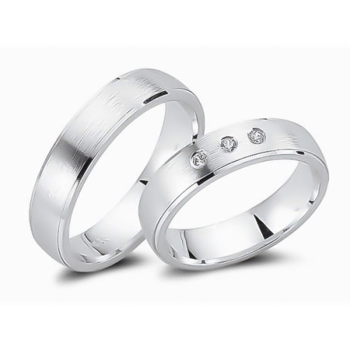 Glorria 925k Sterling Silver 5 mm Double Wedding Ring Glorria 925k Sterling Silver 5 mm Double Wedding Ring