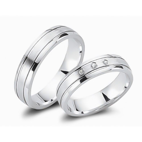 Glorria 925k Sterling Silver 5 mm Double Wedding Ring Glorria 925k Sterling Silver 5 mm Double Wedding Ring
