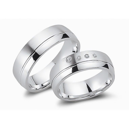 Glorria 925k Sterling Silver 6,5 mm Double Wedding Ring Glorria 925k Sterling Silver 6,5 mm Double Wedding Ring