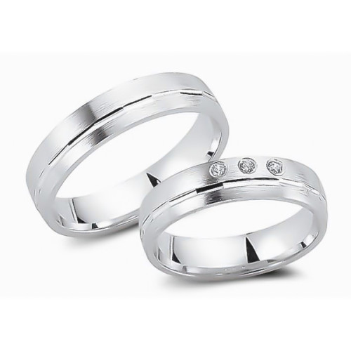 Glorria 925k Sterling Silver 5 mm Double Wedding Ring Glorria 925k Sterling Silver 5 mm Double Wedding Ring