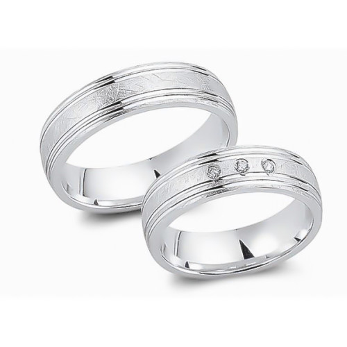Glorria 925k Sterling Silver 6 mm Double Wedding Ring Glorria 925k Sterling Silver 6 mm Double Wedding Ring