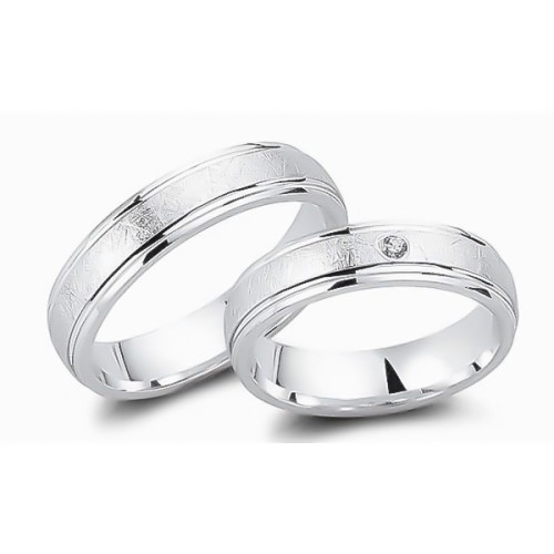 Glorria 925k Sterling Silver 5 mm Double Wedding Ring Glorria 925k Sterling Silver 5 mm Double Wedding Ring