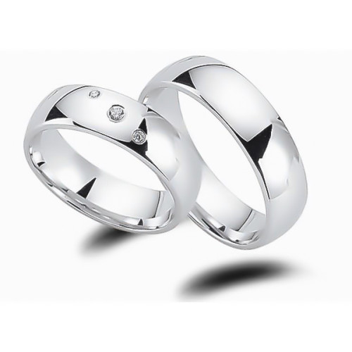 Glorria 925k Sterling Silver 6 mm Double Wedding Ring Glorria 925k Sterling Silver 6 mm Double Wedding Ring