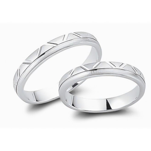 Glorria 925k Sterling Silver 3,5 mm Double Wedding Ring Glorria 925k Sterling Silver 3,5 mm Double Wedding Ring