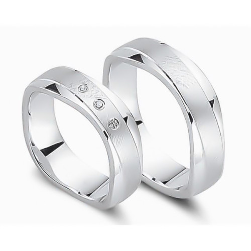 Glorria 925k Sterling Silver 6,5 mm Double Wedding Ring Glorria 925k Sterling Silver 6,5 mm Double Wedding Ring