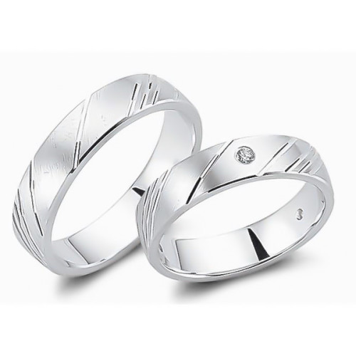 Glorria 925k Sterling Silver 5 mm Double Wedding Ring Glorria 925k Sterling Silver 5 mm Double Wedding Ring