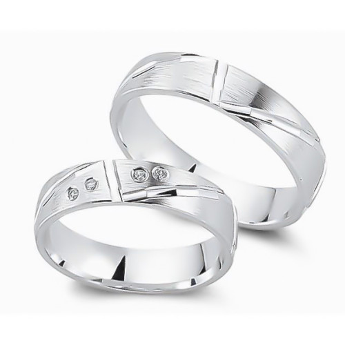 Glorria 925k Sterling Silver 5 mm Double Wedding Ring Glorria 925k Sterling Silver 5 mm Double Wedding Ring