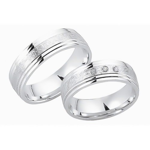 Glorria 925k Sterling Silver 6,5 mm Double Wedding Ring Glorria 925k Sterling Silver 6,5 mm Double Wedding Ring