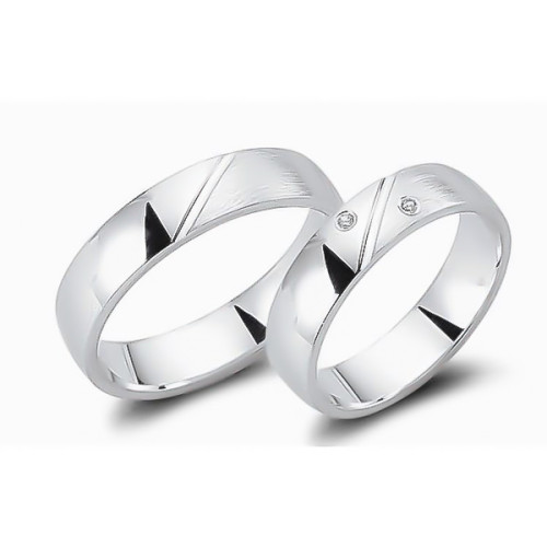 Glorria 925k Sterling Silver 5 mm Double Wedding Ring Glorria 925k Sterling Silver 5 mm Double Wedding Ring