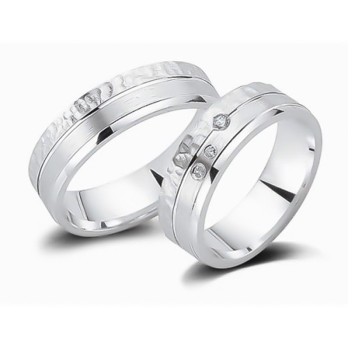 Glorria 925k Sterling Silver 6 mm Double Wedding Ring Glorria 925k Sterling Silver 6 mm Double Wedding Ring