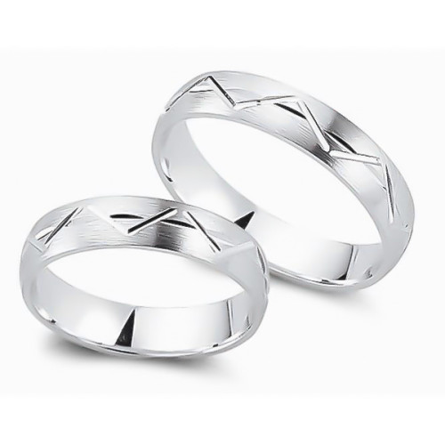 Glorria 925k Sterling Silver 4,5 mm Double Wedding Ring Glorria 925k Sterling Silver 4,5 mm Double Wedding Ring