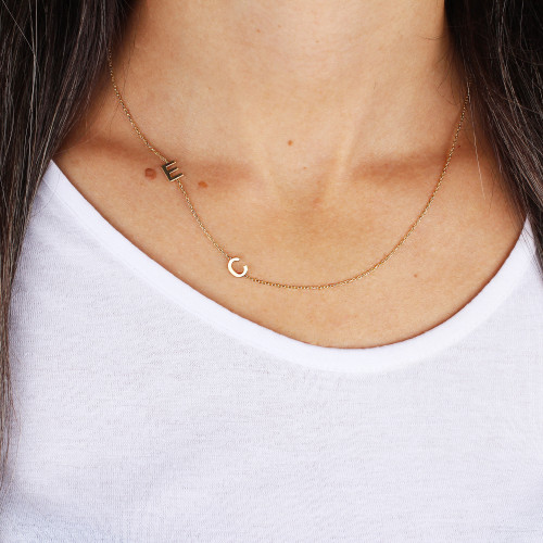 Glorria 925k Sterling Silver Delicate Letter Necklace Glorria 925k Sterling Silver Delicate Letter Necklace