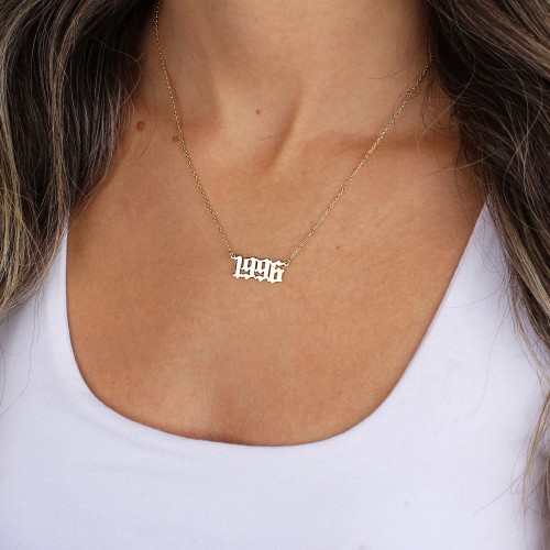 Glorria 925k Sterling Silver Custom Date Necklace Glorria 925k Sterling Silver Custom Date Necklace