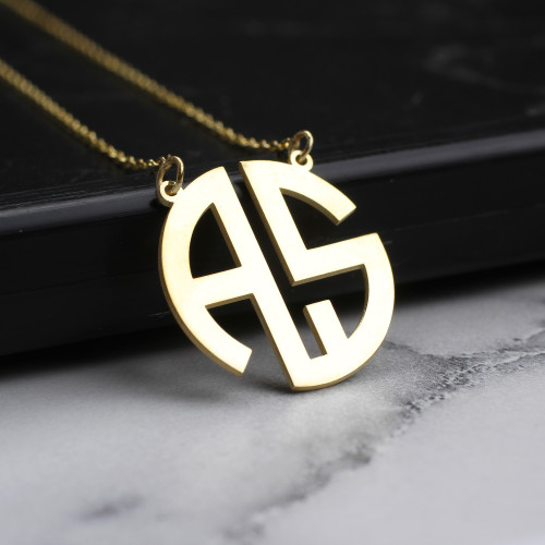 Glorria 925k Sterling Silver Two Letter Necklace Glorria 925k Sterling Silver Two Letter Necklace