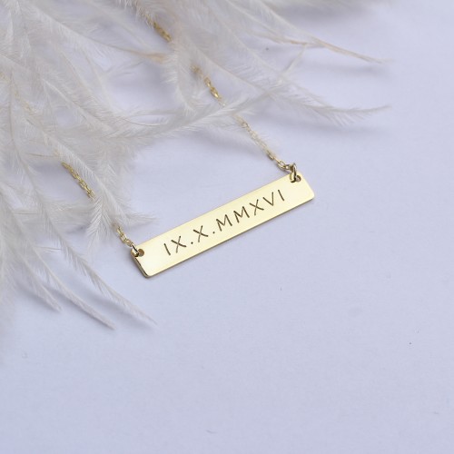 Glorria 925k Sterling Silver Personalized Bar Name Necklace Glorria 925k Sterling Silver Personalized Bar Name Necklace