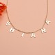 Glorria 925k Sterling Silver Pave Initial Necklace